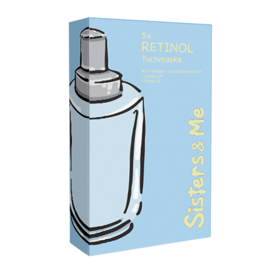 Sisters & Me GmbH – Großhandel Gesichtsmaske – 5X RETINOL TUCHMASKE MIT HIMBEER- UND KAMILLENEXTRAKT1