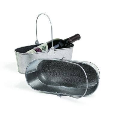 Buhi Imports - Wholesale Bucket/pail - 10" Galvanized Oval with bale handle1