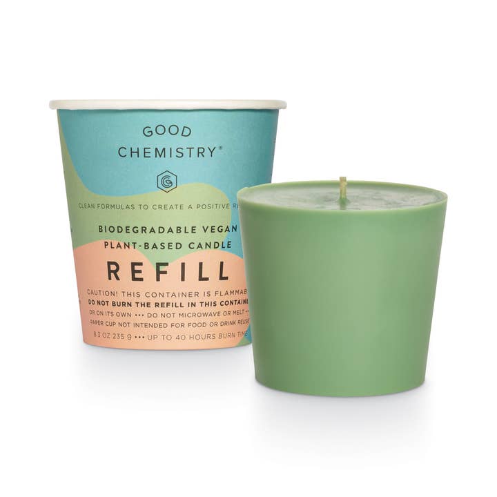 Good Chemistry - Wholesale Jar/Filled Candle - Sandalwood + Smile Biodegradable Candle Refill1