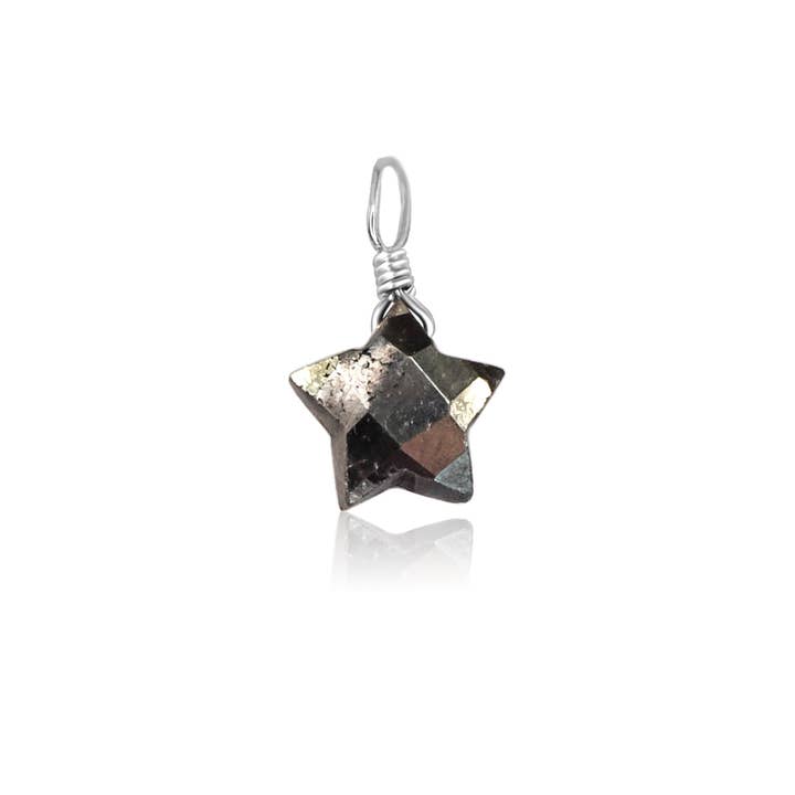 Tiny Pyrite Crystal Star Pendant for wholesale by Luna Tide