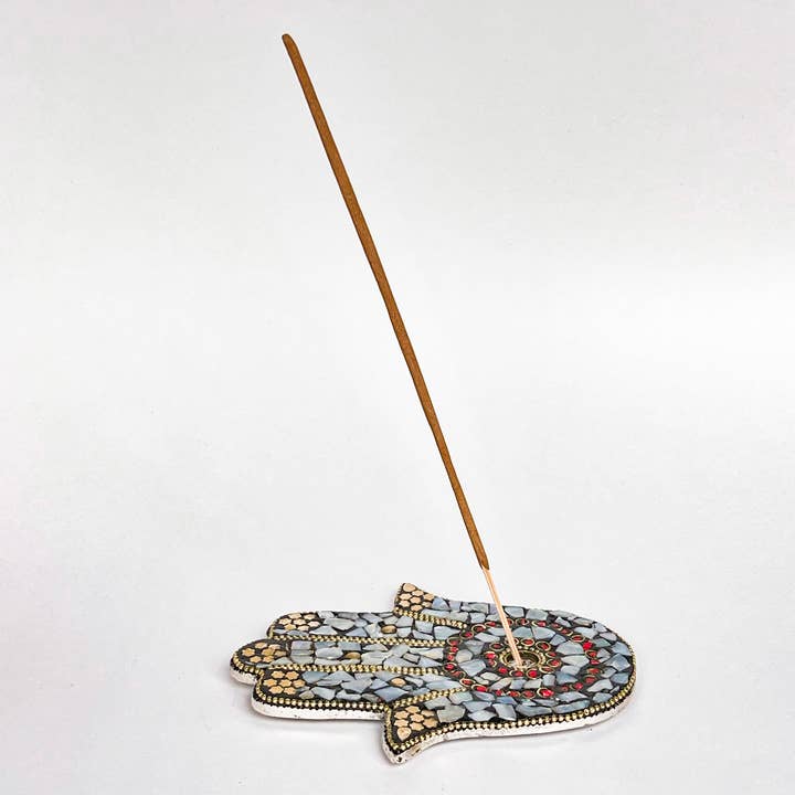 Artschatz LLC - Wholesale Incense Holder - Hamsa Hand - Pearl - Incense Holder