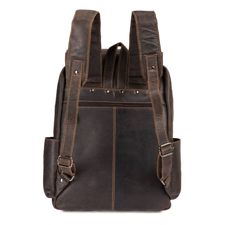 Greenwood Leather AU - Wholesale Backpack – Unisex - Leather Vintage Backpack Scott - Unisex Brown GW6809BRN3