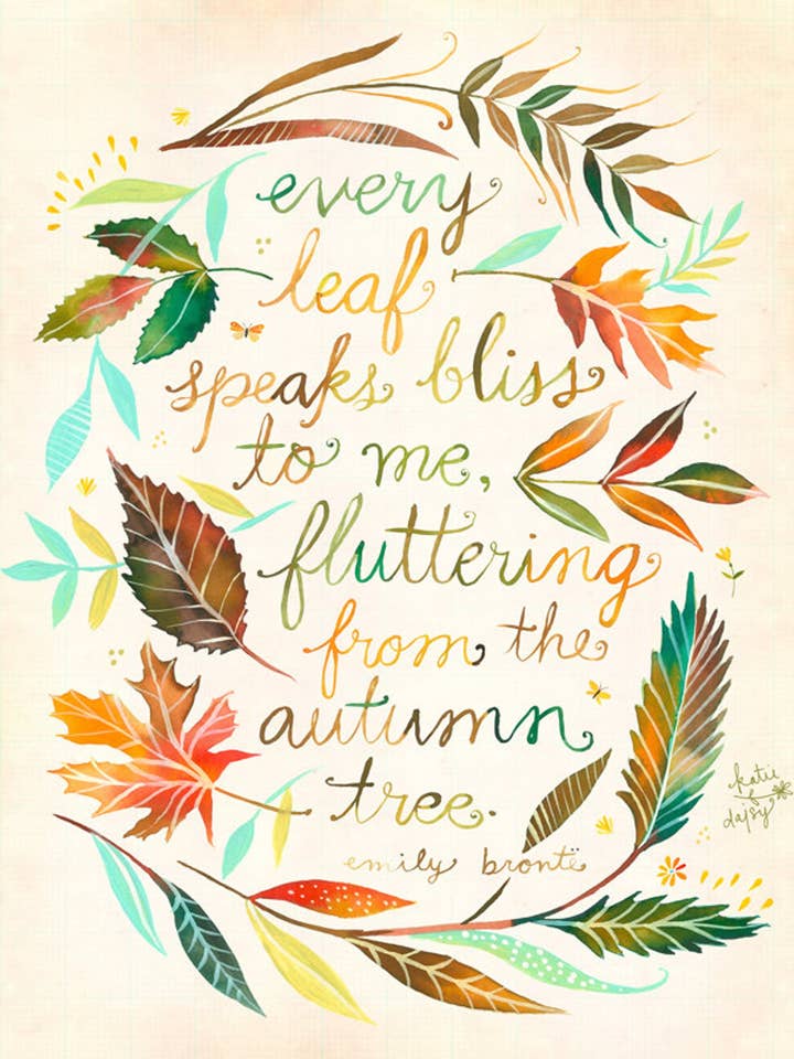 Every Leaf Print for wholesale by Katie Daisy