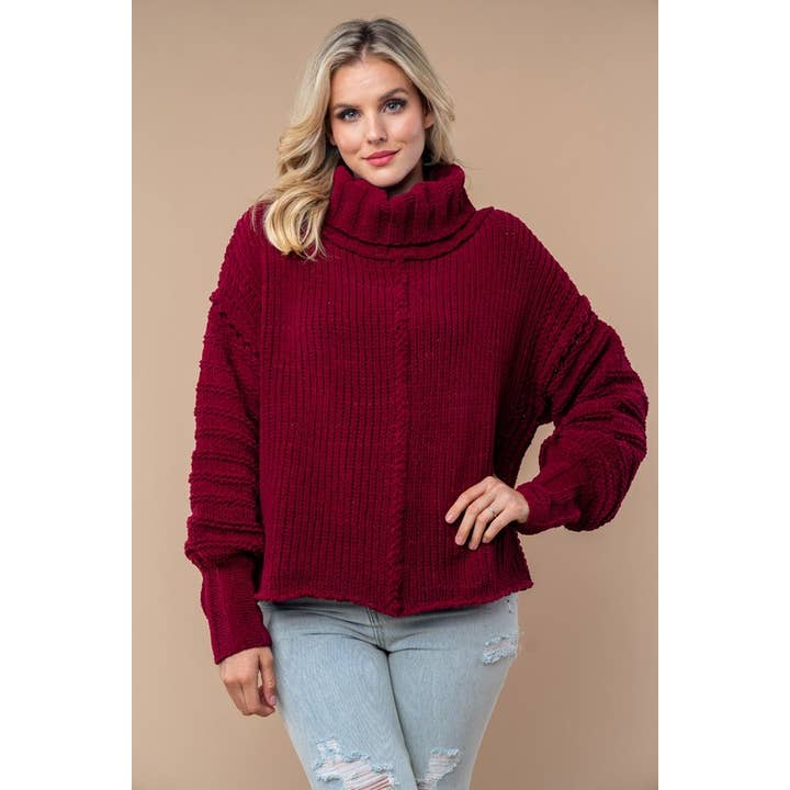 T10226 Long Sleeve Solid Knit Sweater for wholesale by White Birch