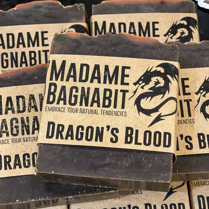 Dragon's Blood soap bar for wholesale by Madame Bagnabit