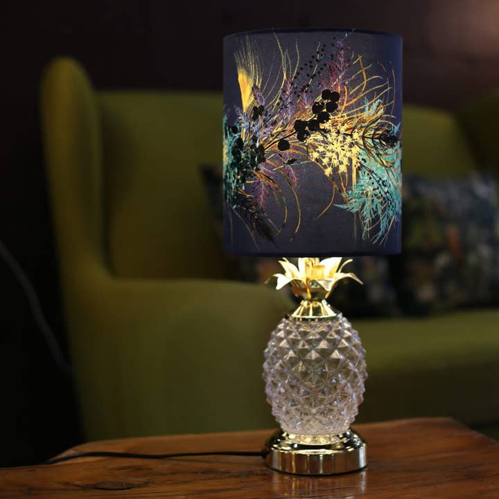 Gillian Arnold - Wholesale Lamp Shade - Galene's Whisper | Dark Print Lampshade | Ambient Mood Light