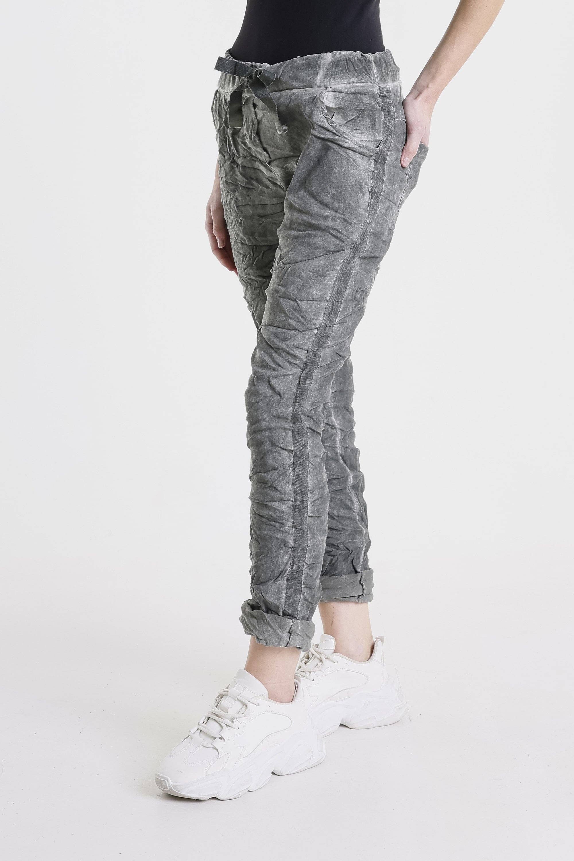 TINA Stephens Italy/Tees By Tina - Vente Pantalon – femme - Pantalon à bande tuxedo en suédine Kendyl (PL136U)14