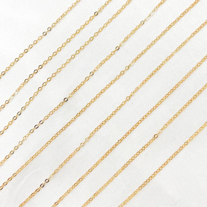 Jewels & Chains - Wholesale Link & chain necklace - 1025FGF. 14K Gold-Filled Flat Cable Chain3