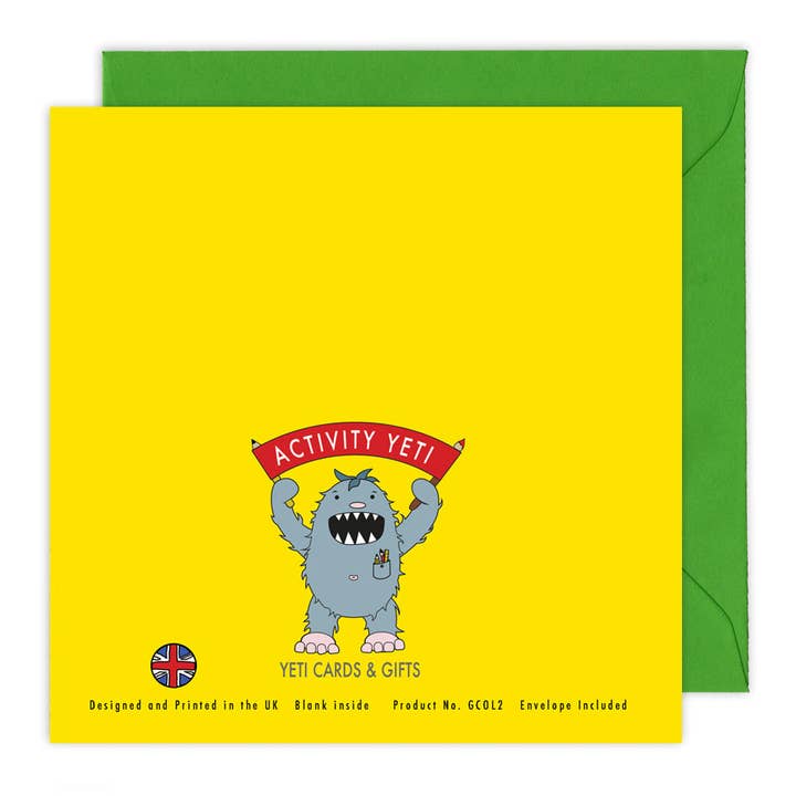 Yeti Cards & Gifts – wholesale Easter card – Colouring In 'Happy Easter' Card