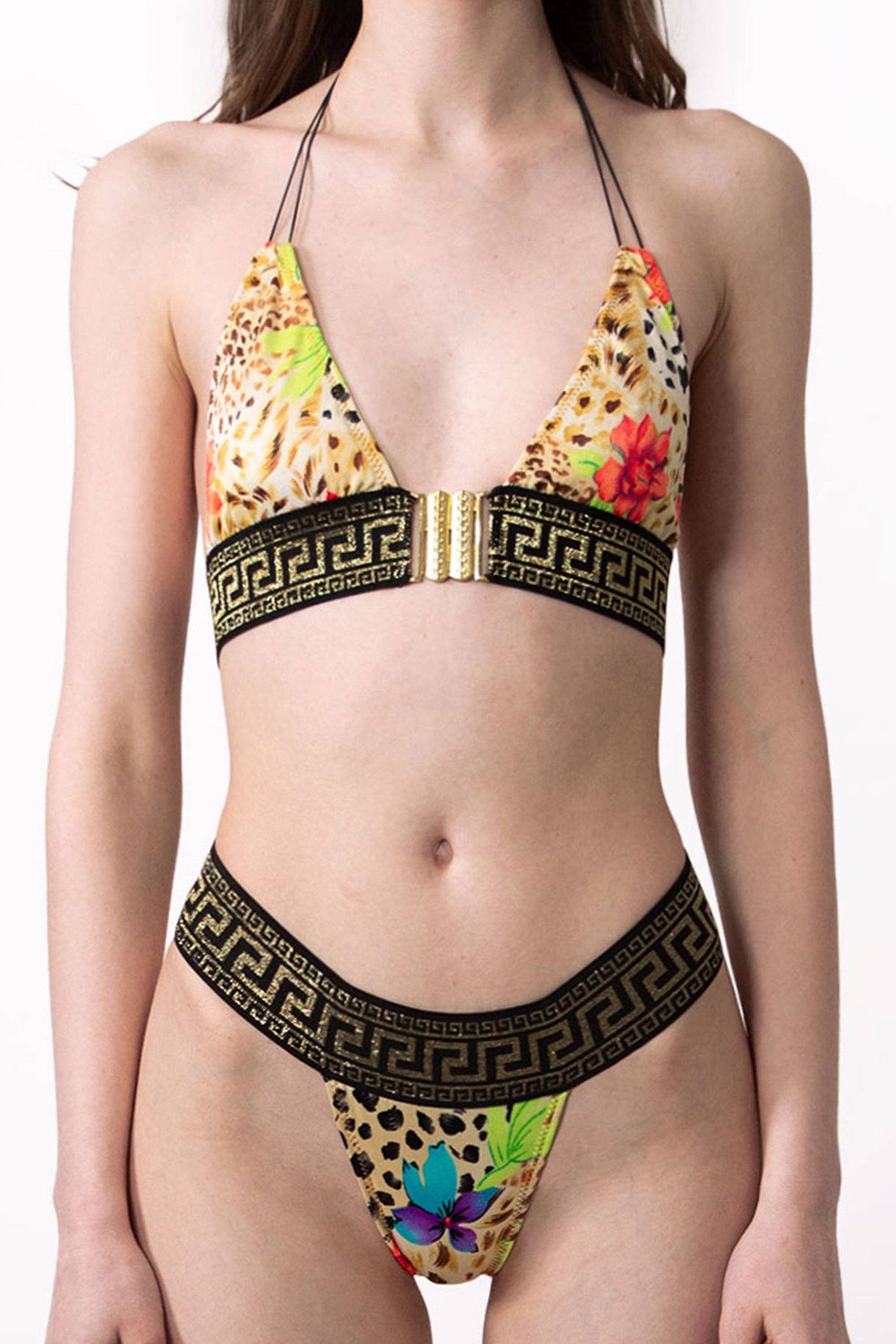 Luipaard bloemen Karina Bikini voor groothandel op Faire3