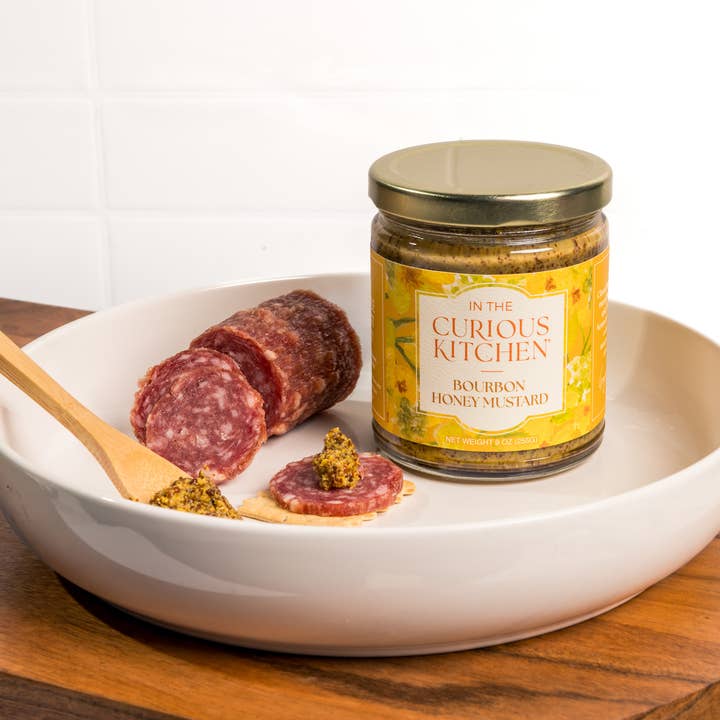In the Curious Kitchen - Wholesale Mustard - Bourbon Honey Mustard | 9 oz. | New Packaging8