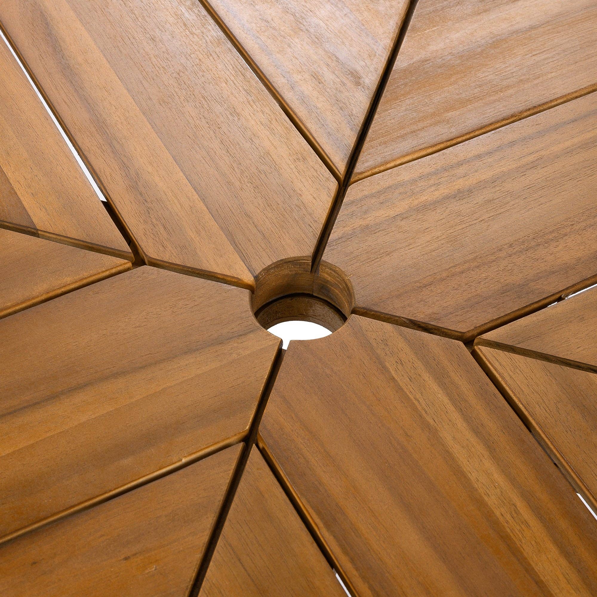 HOMYCASA DESIGN INC - Wholesale Patio Set - 5-Piece Outdoor Patio Dining Set Acacia Wood with Four Armchairs and Table, Beige33