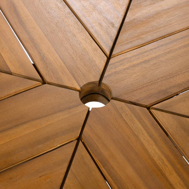 HOMYCASA DESIGN INC - Wholesale Patio Set - 5-Piece Outdoor Patio Dining Set Acacia Wood with Four Armchairs and Table, Beige33