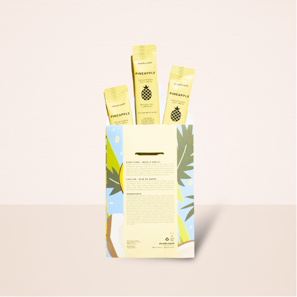Maskeraide - Vente Masque pour le visage - Masque de gelée éclaircissant à l'ananas | Manches 3pk2