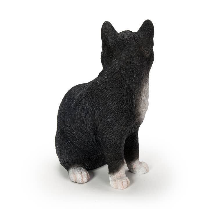 Hi-Line Gift Ltd. - Wholesale Outdoor Ornament/Decor - Black Cat Looking Back Garden Statue