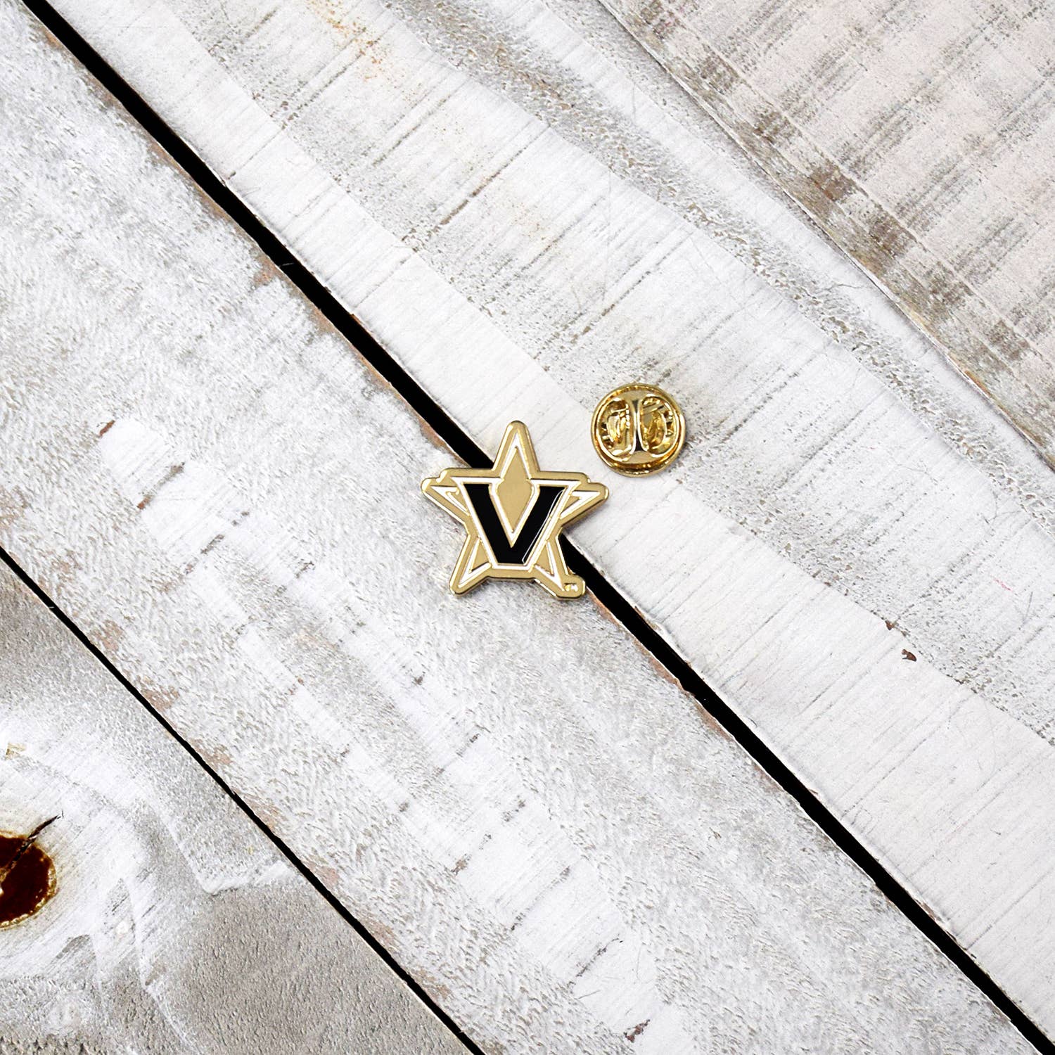 Fan Frenzy Gifts - Wholesale Lapel Pin/Button - Vanderbilt University Commodores V Logo Gold Pin2