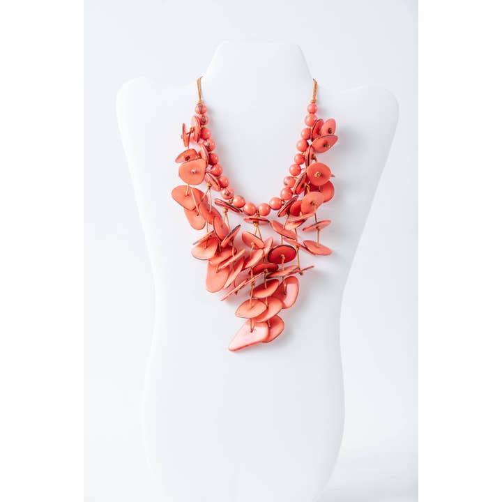 TaguArtsy - Wholesale Pendant/Charm Necklace - Ivy cascading tagua necklace Assorted Colors9