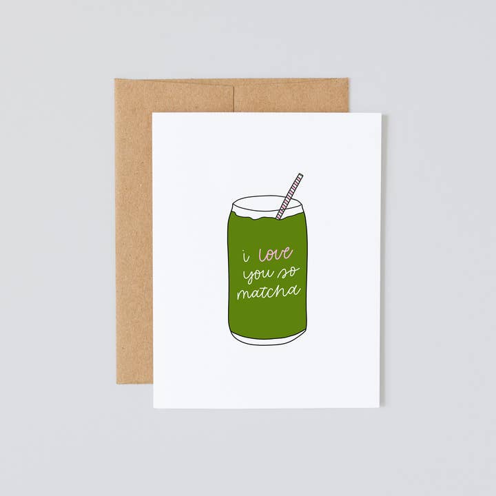 I love you so match, carte Punny, carte Love pour la vente par Lady Lo Design