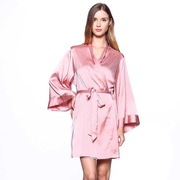Bata kimono liso para venta al por mayor de love + peony
