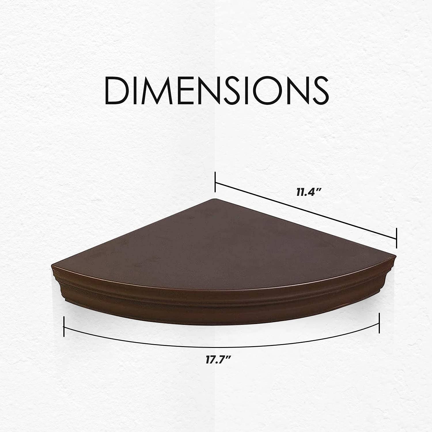 Above Edge - Vente Étagères murales - Étagère d'angle flottante design rond peu encombrant sans visière1