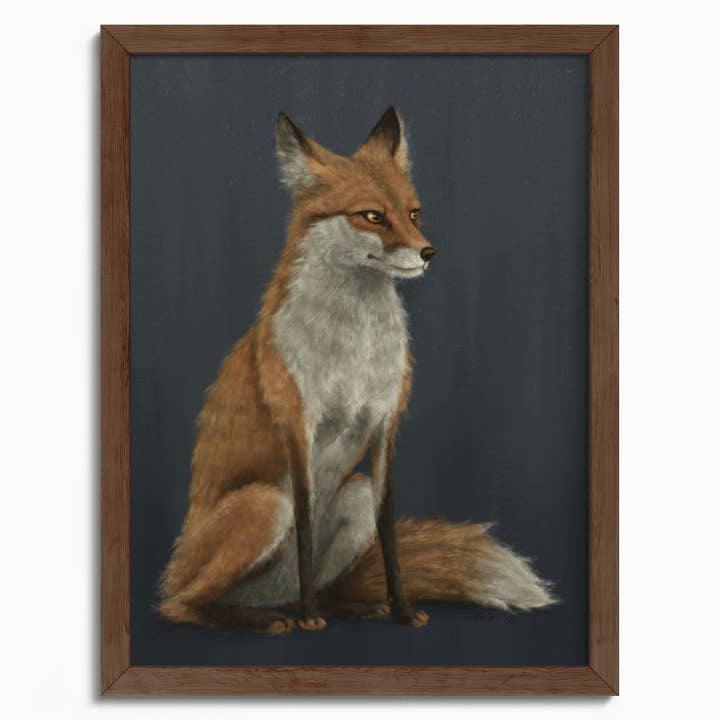 The Ugly Cat Studio - Wholesale Art Print - Red Fox Fine Art Print - Blue Edition16