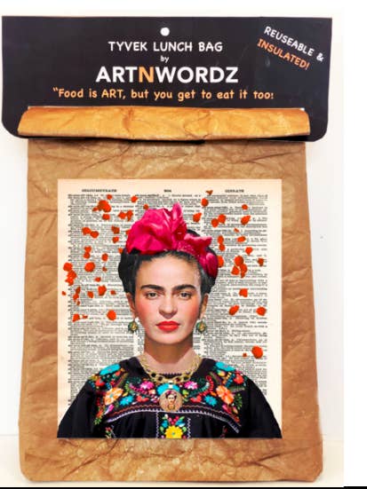 FRIDA ROSE LUNCH BAG for wholesale by ARTNWORDZ LLC
