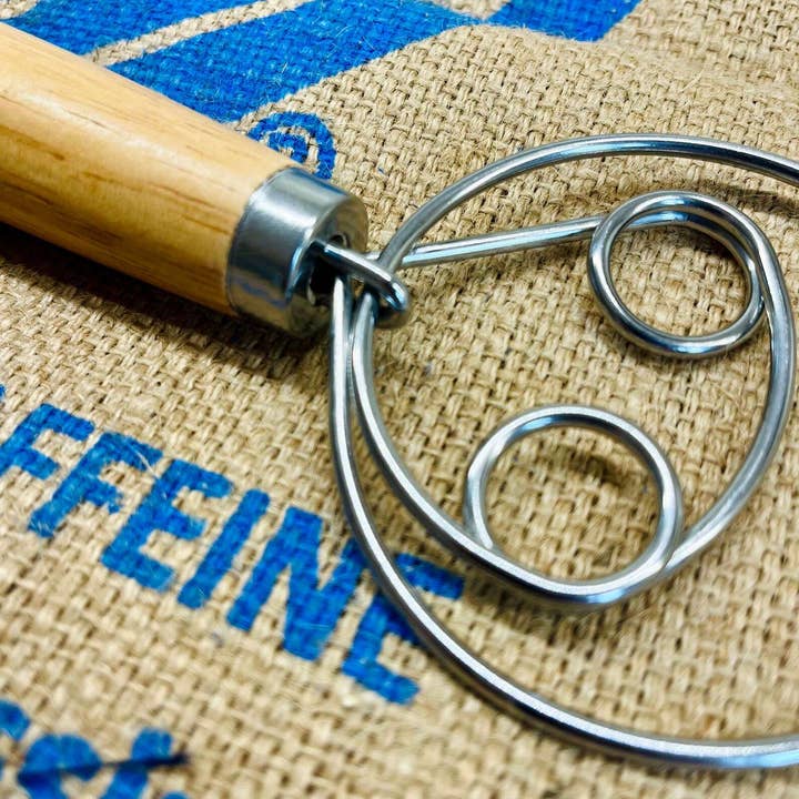 Sourdough by the Sea - Wholesale Whisk - Long Wood Handled Whisk 10 inch / 26 cm Stainless Steel 3