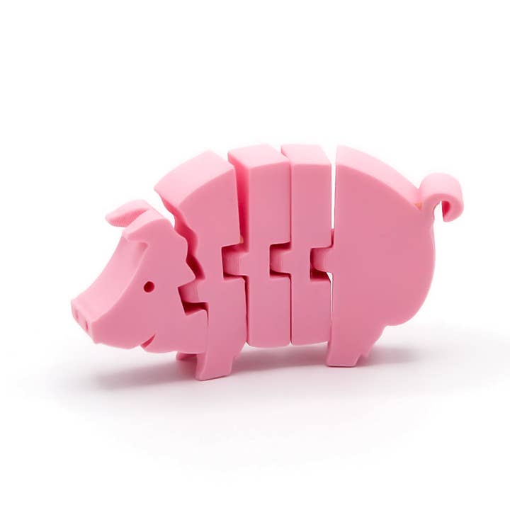 Fidget Pig – Jouet anti-stress imprimé en 3D pour la vente par Clever Contraptions