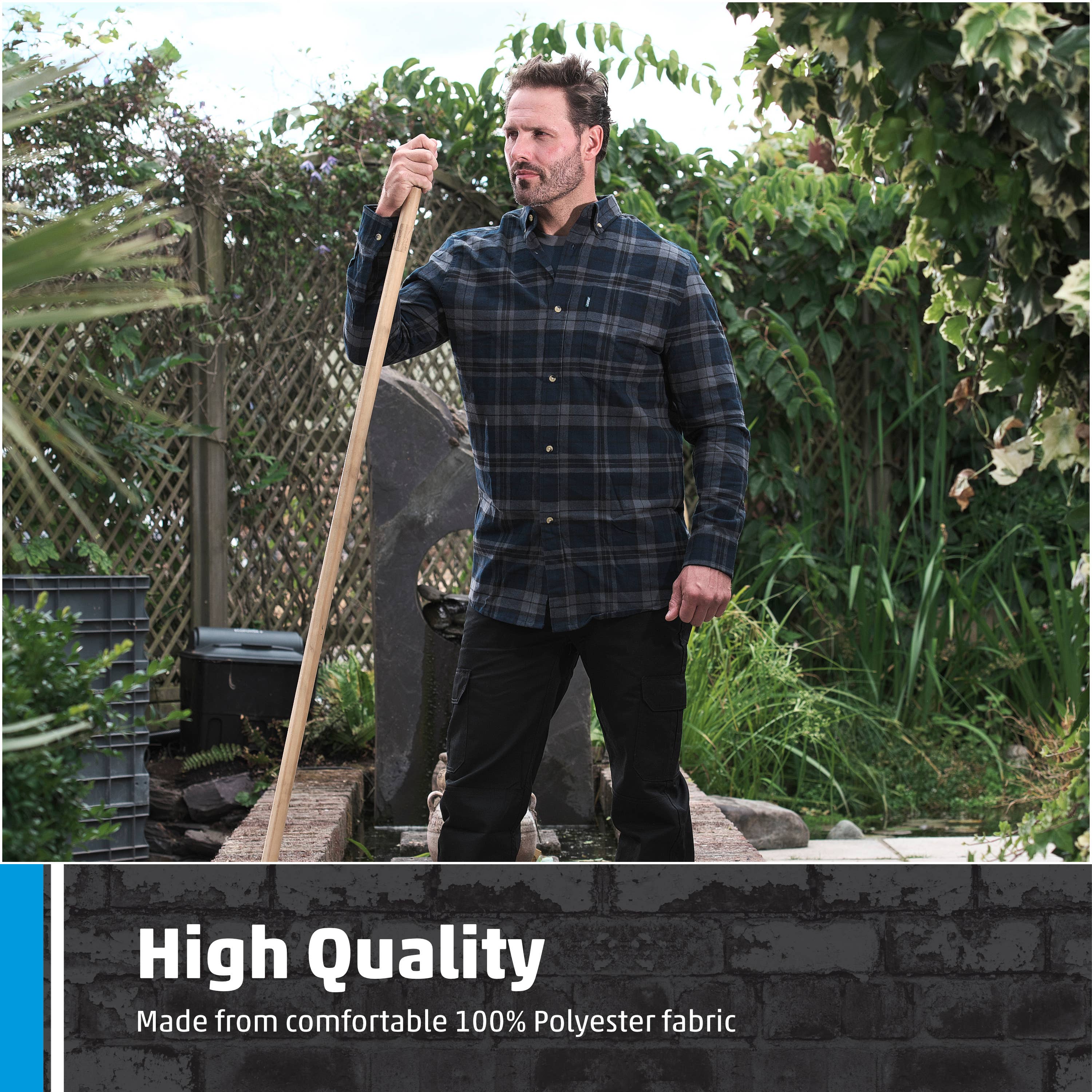 Navy Blue Fort Hyde Shirt, Navy, Long Sleeve Flannel Shirt, Versatile for wholesale on Faire2