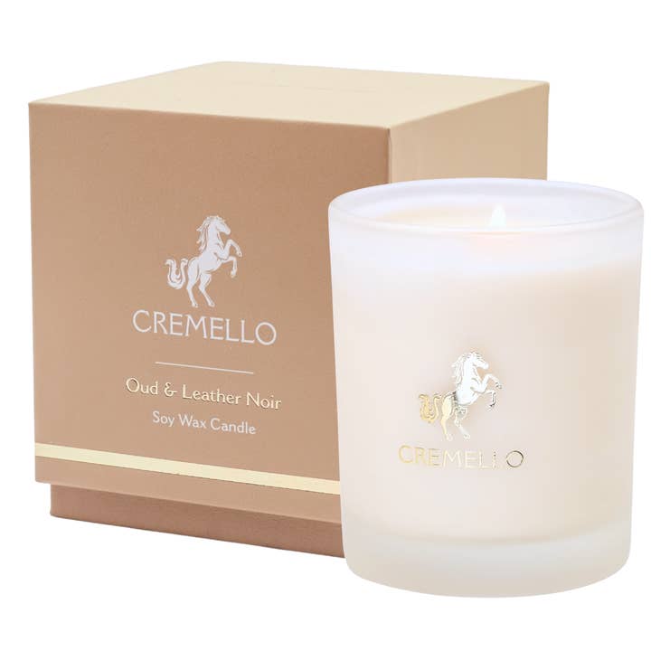 Soy Wax Travel Candle Oud & Leather Noir for wholesale by Cremello