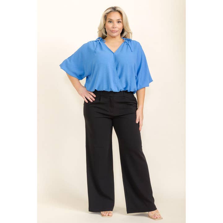 Esmeray Clothing - Wholesale Blouse - Women's - BREEZY CHARM PLUS BLOUSE