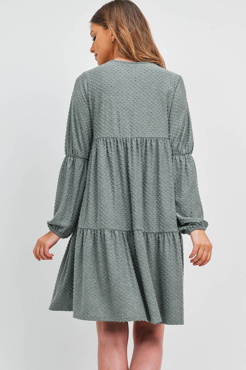 You & Me - Vendita all'ingrosso Vestito - Donna - PPD1246-ABITO A POIS SVIZZERI CON VOLANT CON MANICHE A SBUFFO16