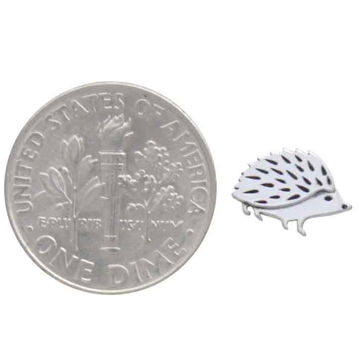 Nina Designs - Wholesale Stud/Post Earrings - Sterling Silver Hedgehog Post Earrings 7x10mm3