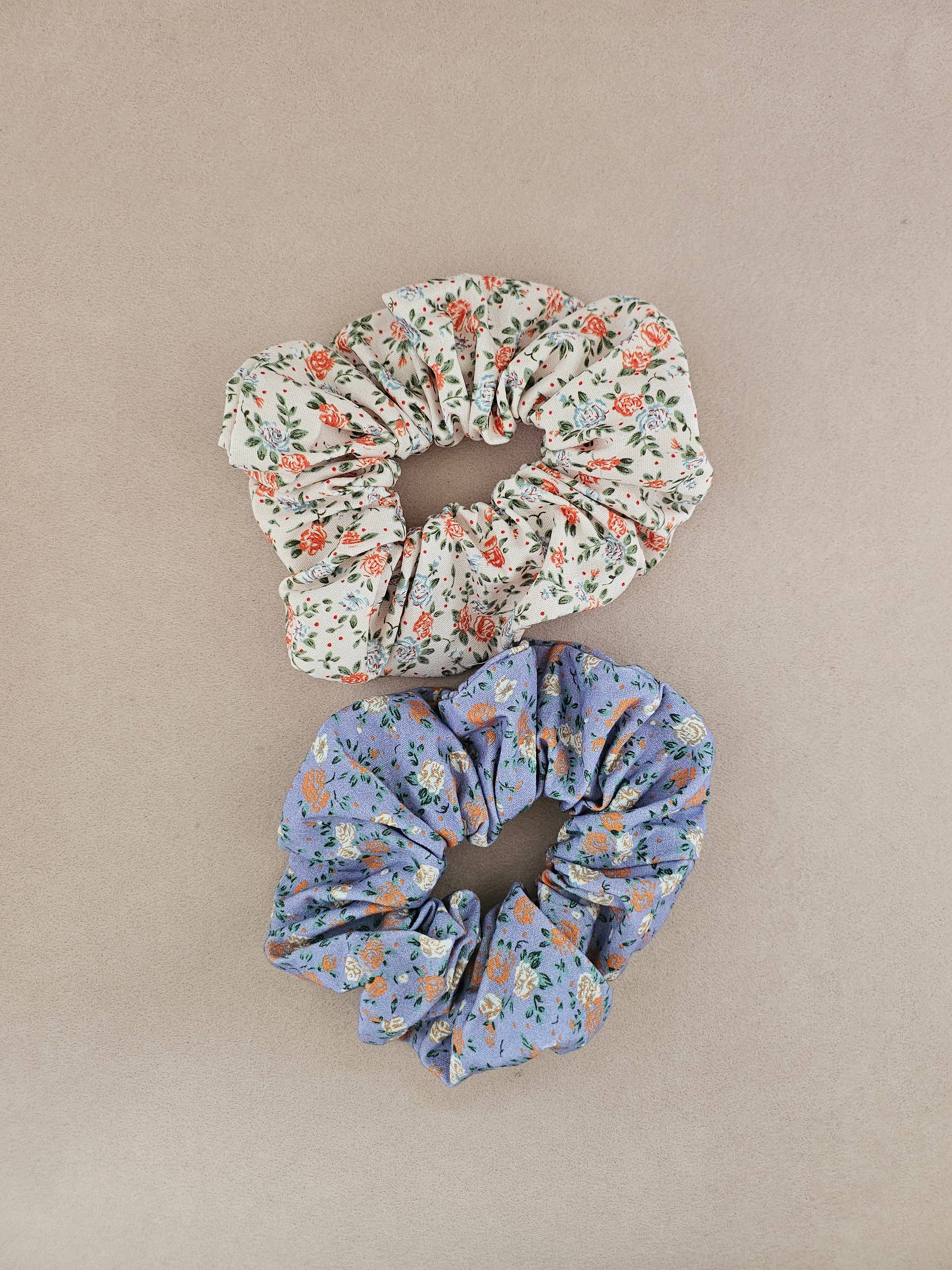 Royal marais – wholesale Myntväska - Dam – Chouchou hårsnodd i 100% bomull med blommönster eller leopardmönster11