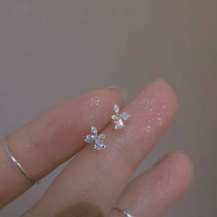 Sterling Silver Leaves Olive Leaf Mousserende Stud øreringe for engroshandel hos happyzzzsu