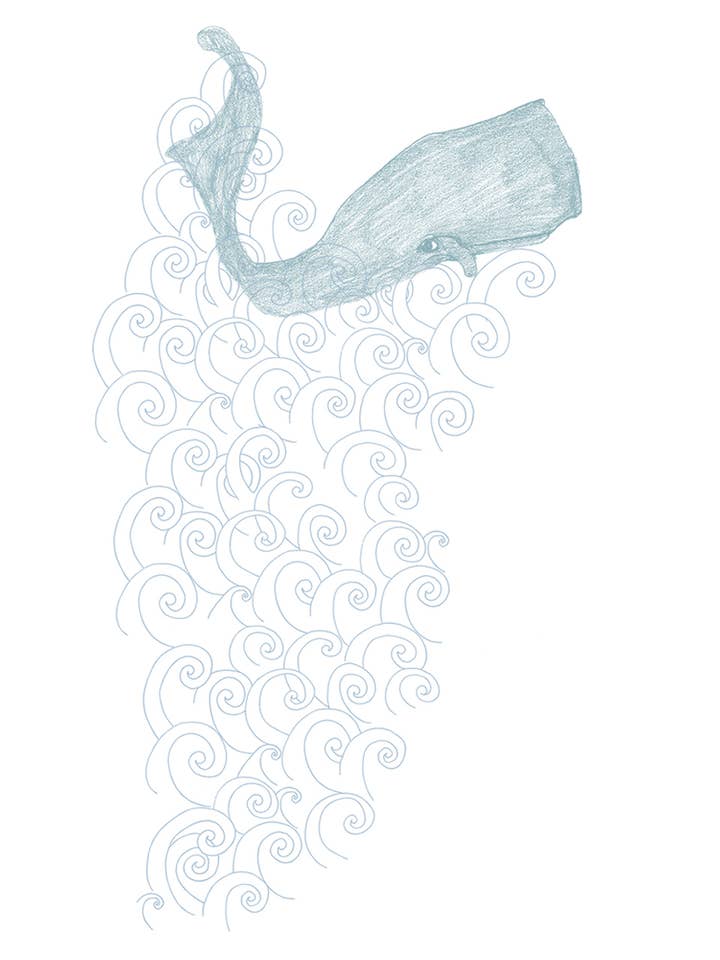 Heather Charcoal Whale Kid's Eco Tee for wholesale on Faire2