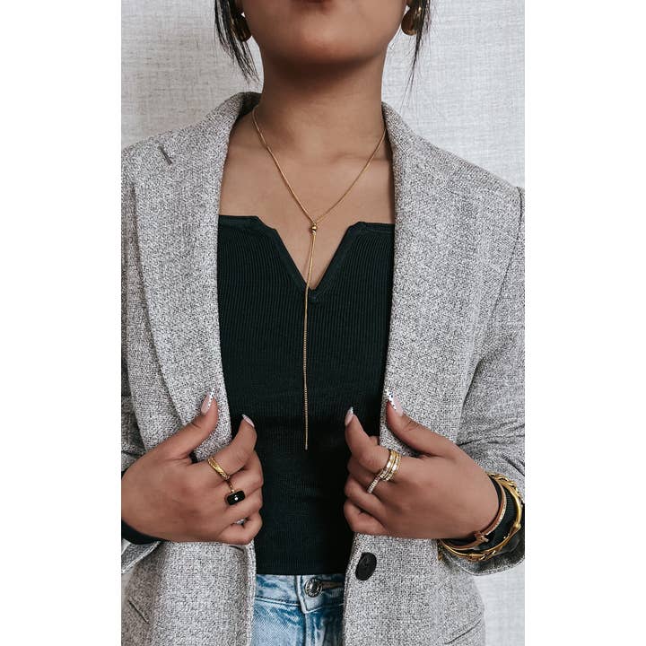 Beljoy - Wholesale Y-Neck/Lariat Necklace - Sahara Dainty Lariat Necklace