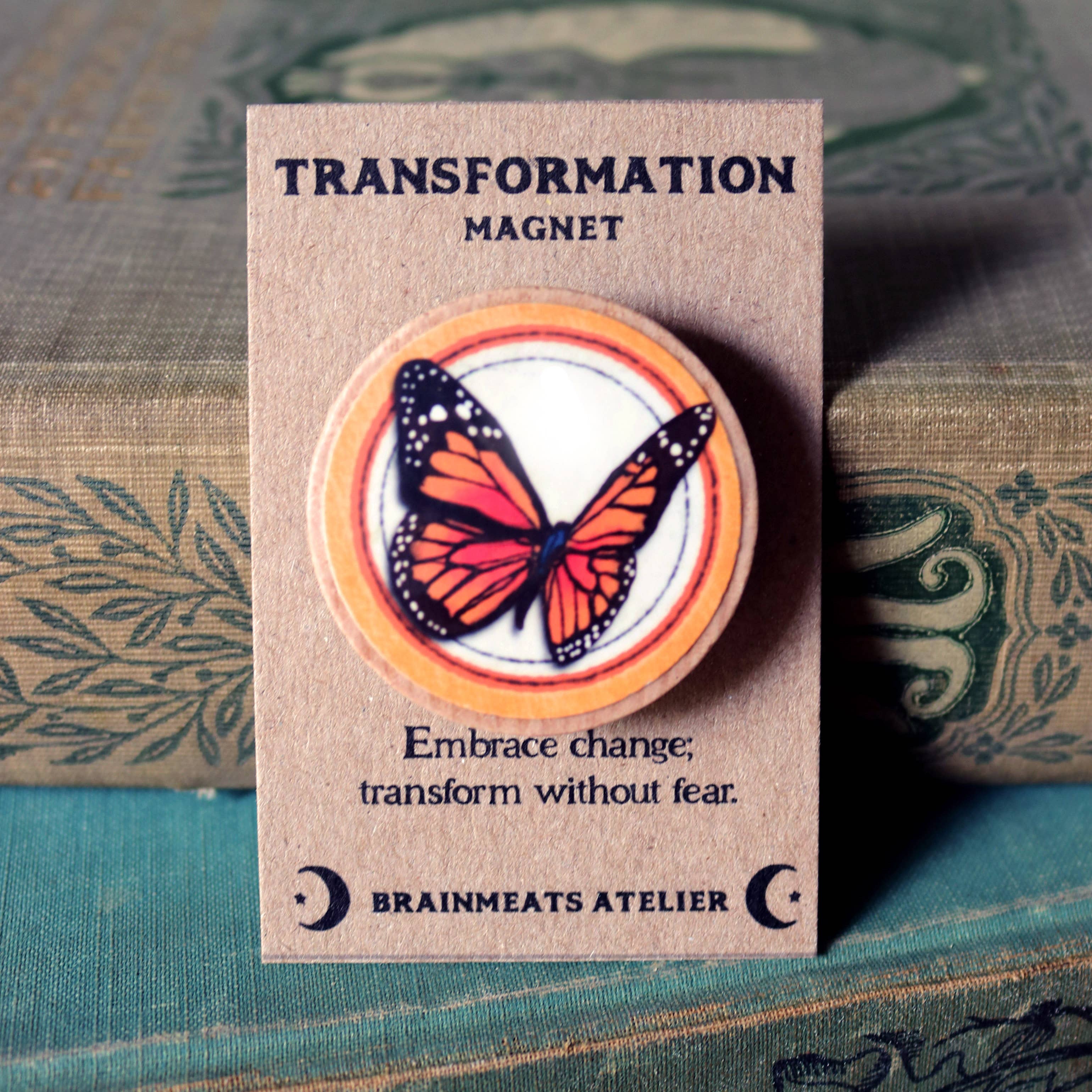 Brainmeats Atelier - Wholesale Magnet - Transformation Magnet – Monarch Butterfly Token for Growth3