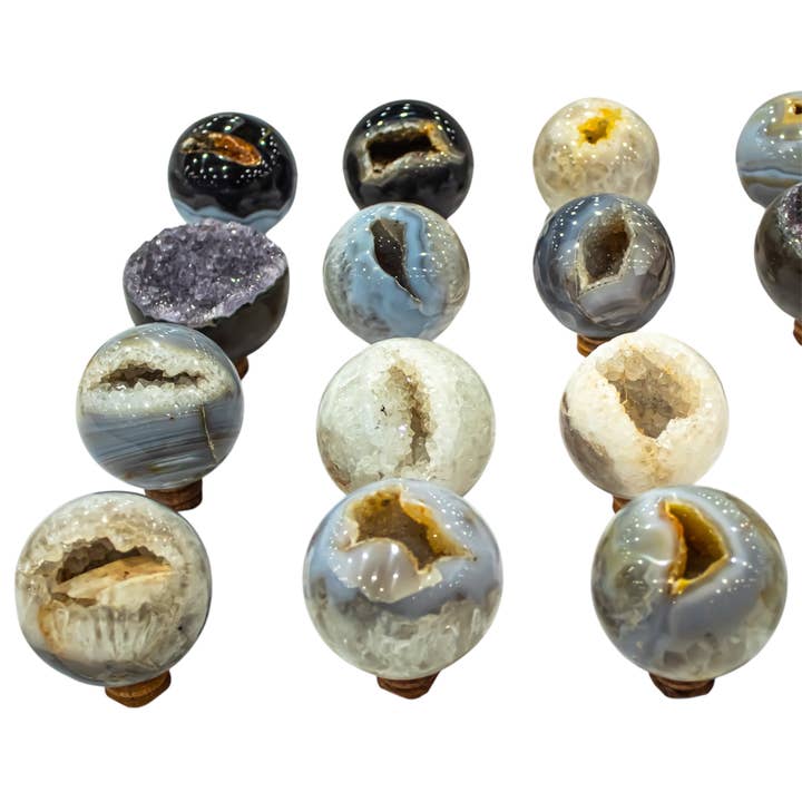 Quasar Gems USA - Wholesale Spiritual Stone/Crystal - Agate Druzy Sphere Per Pcs1