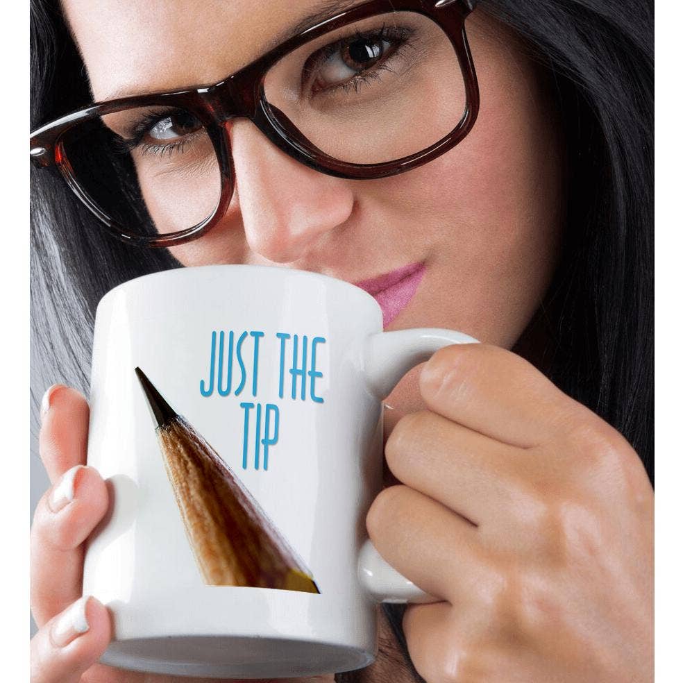 3dRose - Wholesale Coffee Mug - 3dRose, Image of Words Just The Tip with Pencil, Mug9