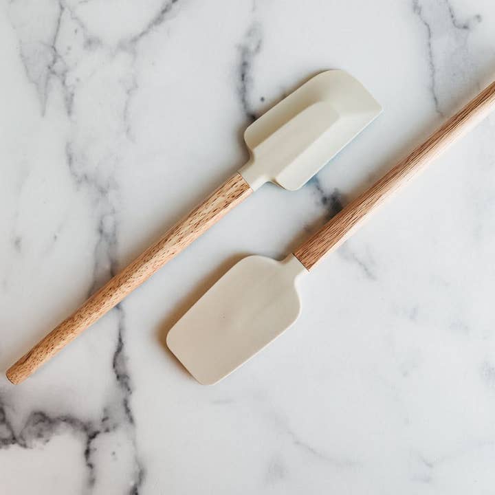 Giften Market - Wholesale Spatula/Turner - Set of 2 Silicone Spatulas - Ivory - Kitchen / Baking Tools5