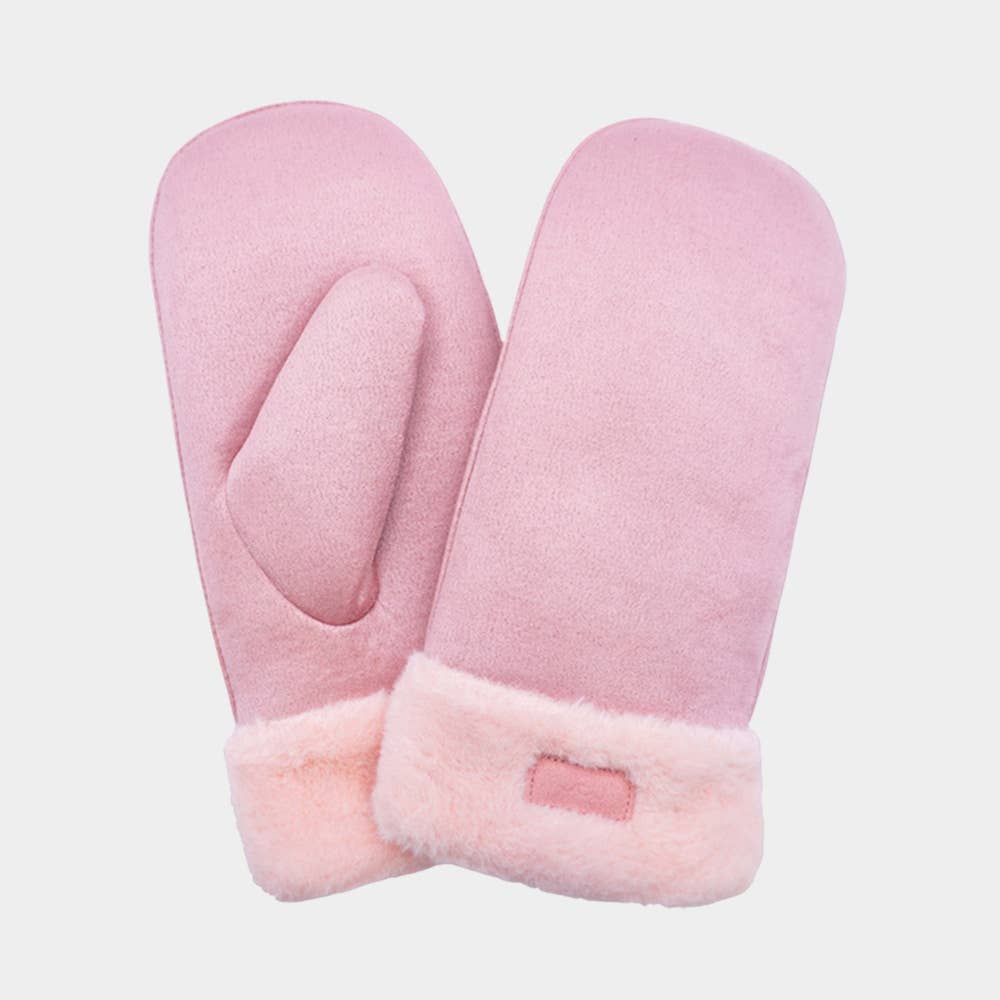Sensibling Corp. - Wholesale Mittens - Women's - Faux Fur Cuff Fleece Lined Mittens6
