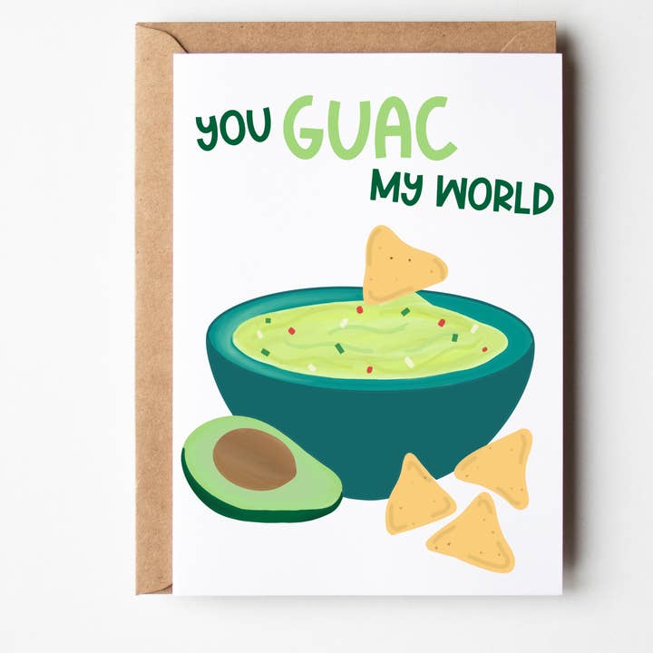 Tarjeta de felicitación - You Guac My World para venta al por mayor de Checkered Apron Studio