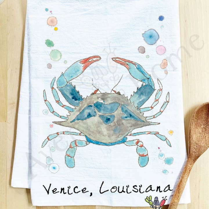 Avery's Home - Vente Torchons - Torchon côtier personnalisable "Blue Crab Ocean"41