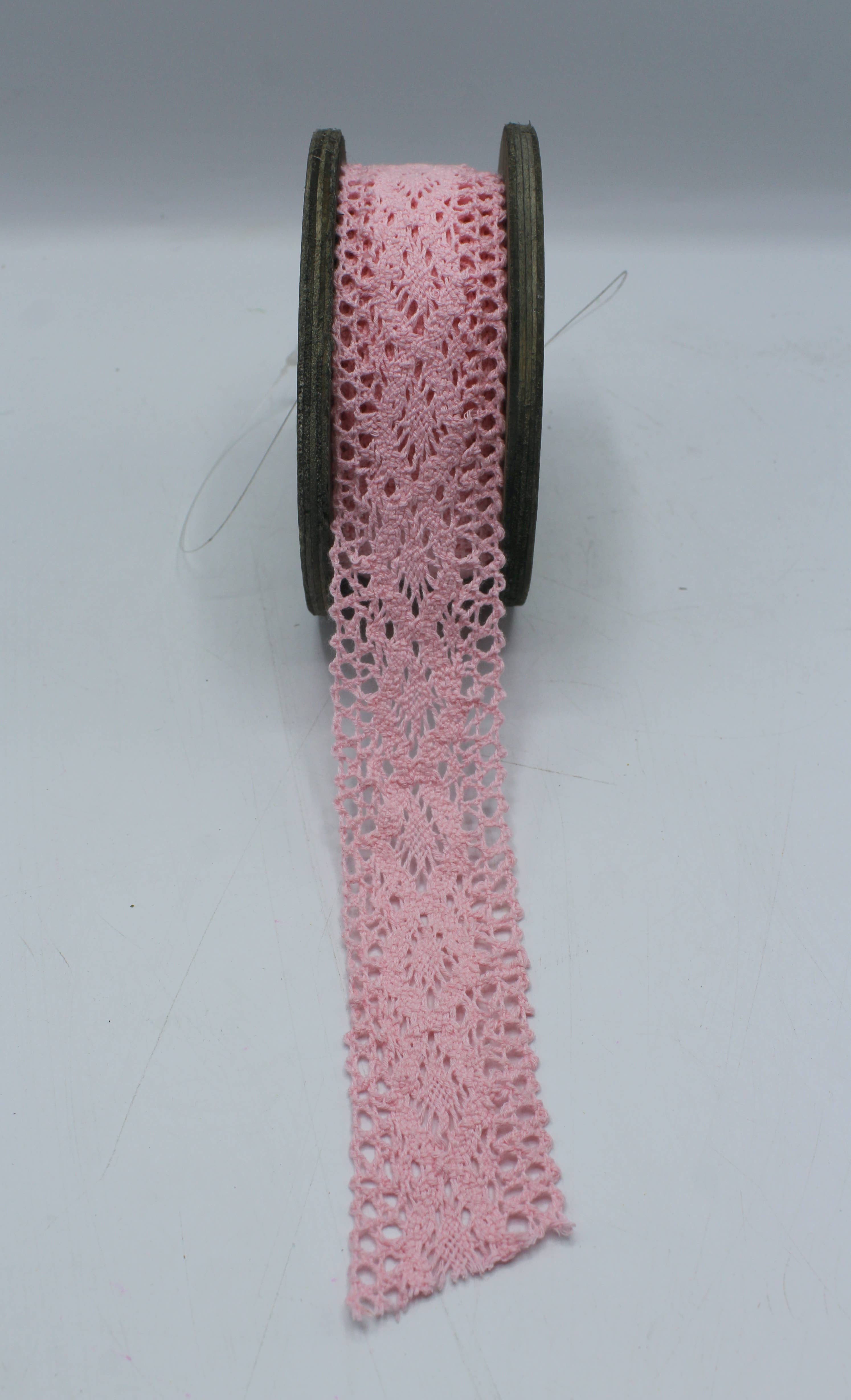 Fioretto Renato S.r.l. - Wholesale Ribbon - Gift Wrapping - Pink Cotton Lace Ribbon3