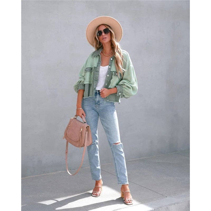 Mirazshoes WholeSale - Venta al por mayor Chaqueta - Mujer - Chaqueta de patchwork de moda para mujer3