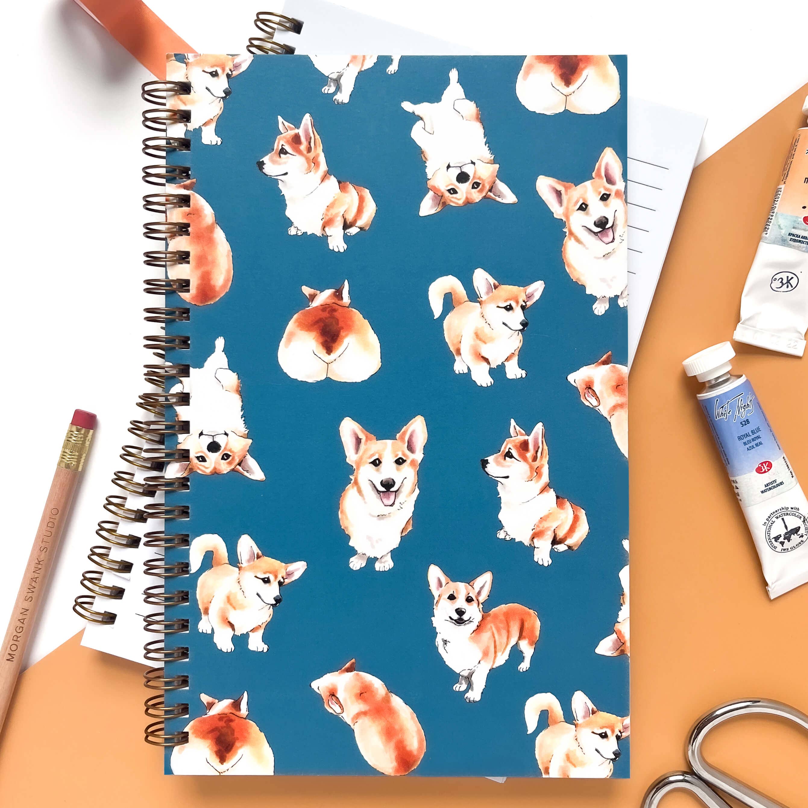 Morgan Swank Studio - Wholesale Notebook - Corgi Dog Notebook3