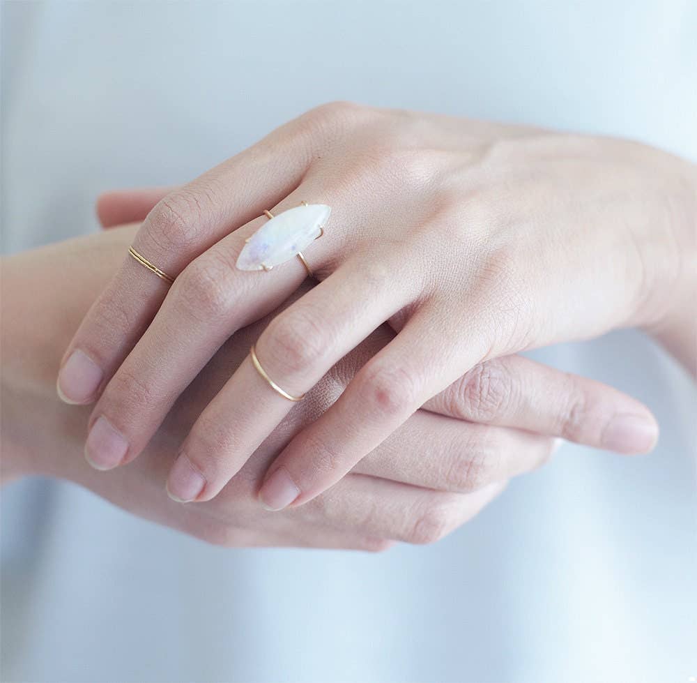 Friedasophie - Wholesale Single Stone/Solitaire Ring - Marquise Moonstone Gold Ring3
