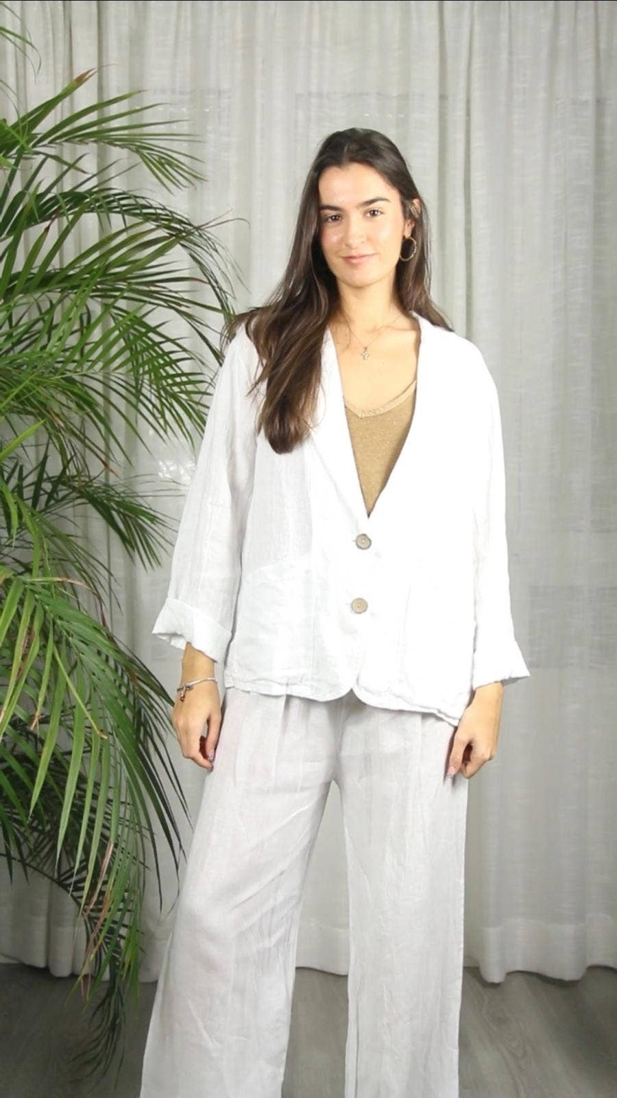 Linen & More - Wholesale Blazer - Women's - REF 17762 BLAZER TWO POCKETS 100% LINEN6