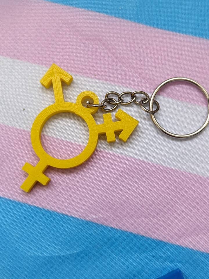 Trans Symbol Keychain for wholesale by Sapphic Space